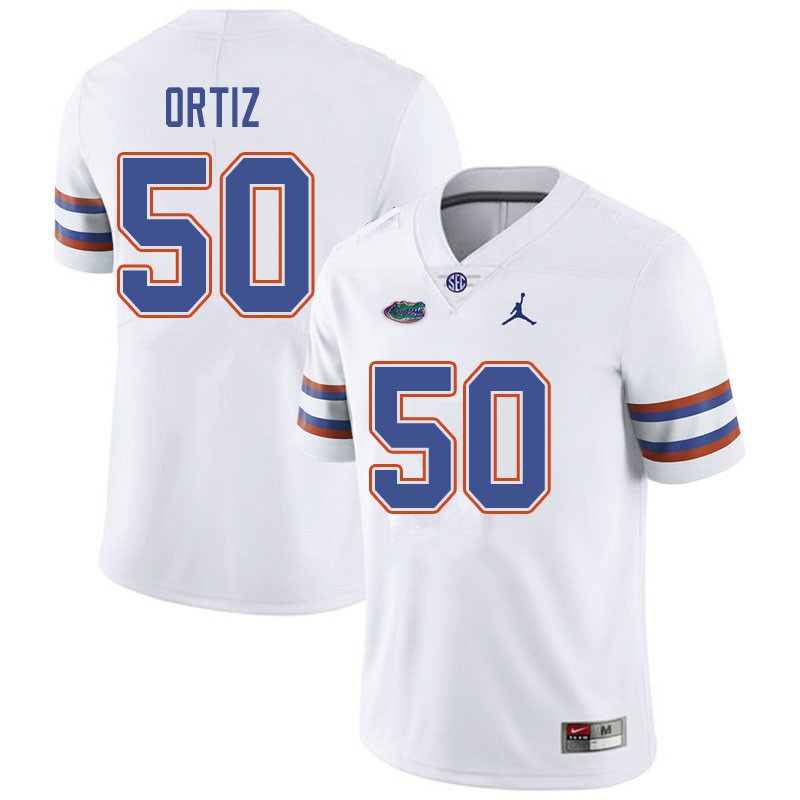 Jordan Brand Men #50 Marco Ortiz Florida Gators College Football Jerseys Sale-White